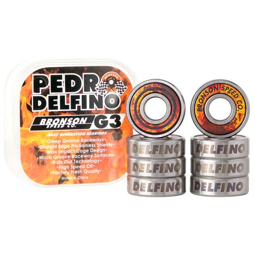 Bronson Speed Co Pedro Delfino Pro G3 Skateboard Bearings