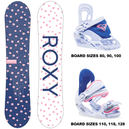 Roxy Poppy Kids' Snowboard Package with Bindings 2023