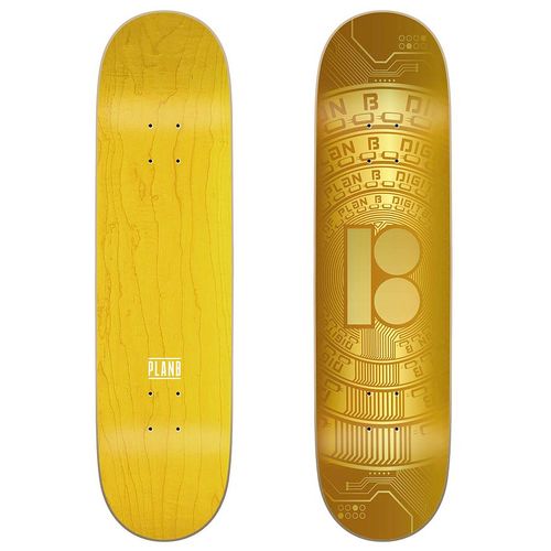 Plan B Gold Crypto Skateboard Deck